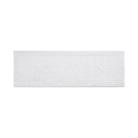 100% Cotton Tufted 3000 GSM Reversible Bath Rug White 24x72'