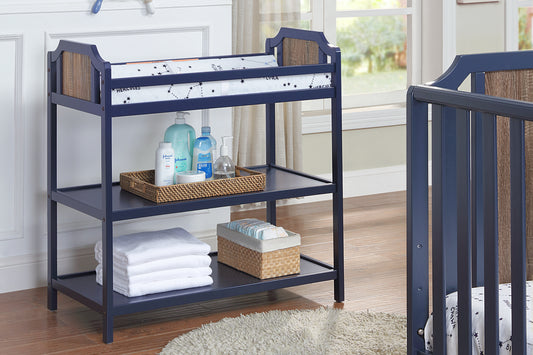 Brees Changing Table Midnight Blue/Brownstone