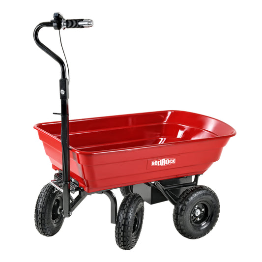 Four-wheeled electric cart 24V 180W lead-acid battery 264 lbs (120 kg) electric one-wheeled wheelbarrow 75L electric garden cart plastic pot capacity 2.6 cu.ft. wheelbarrow electric wheelbarrow