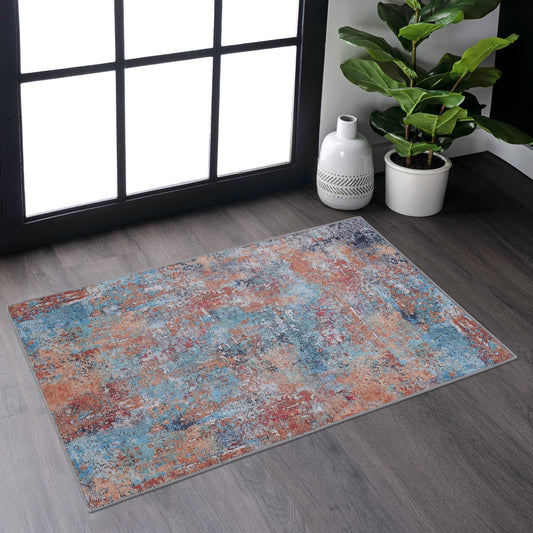 Naar 2x3, Machine Washable Area Rugs, Low-Pile, Non-Slip, Non-Shedding, Foldable, Kid & Pet Friendly - Area Rugs for living room, bedroom, kitchen, dining room rug - Perfect Gifts, (Multi, 2' x 3')