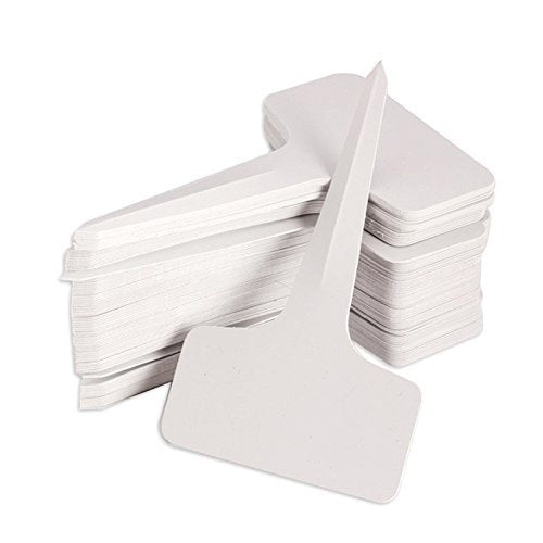 100 Pcs 6 x10cm Plastic Plant T-Type Tags Nursery Garden Labels