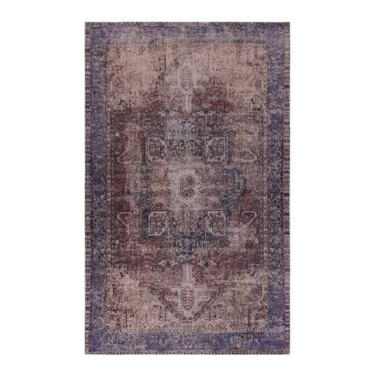 Area Rugs 9x12 Living Room, Washable Rug, Low-Pile, Non-Slip, Non-Shedding, Foldable, Kid & Pet Friendly - Area Rugs for living room, bedroom, kitchen, dining room rug - (Burgundy, 9' x 12')