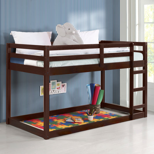 Espresso Twin Loft Bed with Ladder