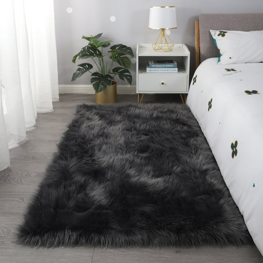 'Cozy Collection' Ultra Soft Fluffy Faux Fur Sheepskin Area Rug